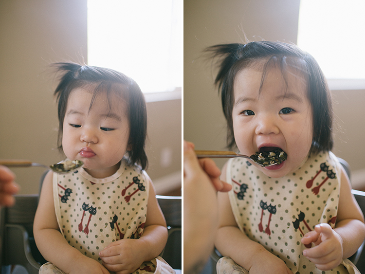 Korean Baby Eating Seaweed Soup