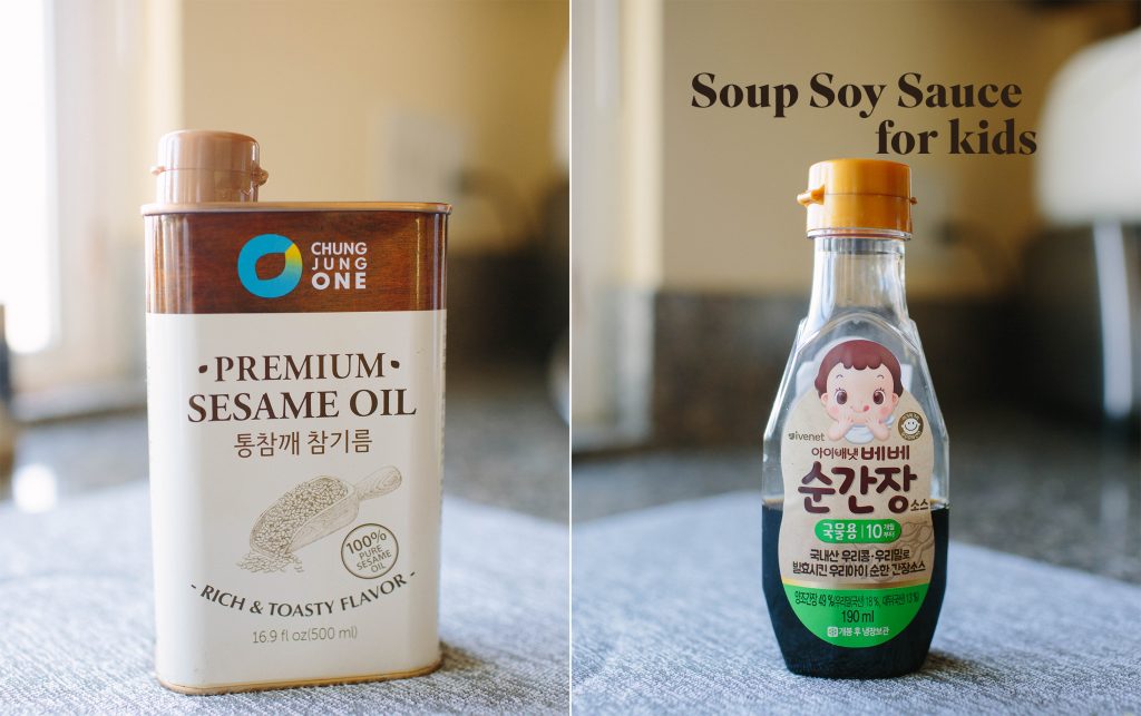Korean Soup Ingredients: Sesame Oil and Soy Sauce